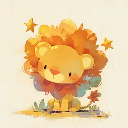 Goodnight, Little Lion with Golden Fur🦁