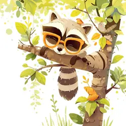 Goodnight, Little Raccoon and His Tail🐨