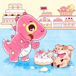 Spotty Dinosaur's Cake Shop 2: The Greedy Piggy🐽