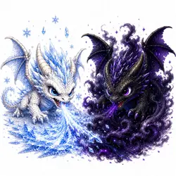 🌈 The Rainbow Dragon(s) - The Black and White Dragons ⚫⚪🐉