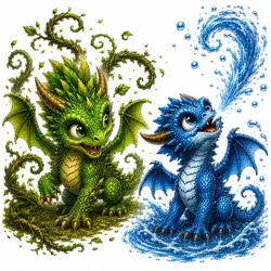 The Rainbow Dragon 🌈🐉(s) - The Blue & Green Dragons🟦🟩