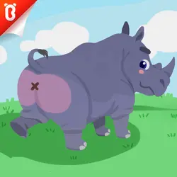 Panda Kiki‘s Moment of Science: The Rhino Rolling in the Mud
