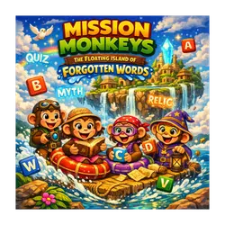 🐒☁️ Mission Monkeys: The Floating Island of Forgotten Words 🐒☁️ 