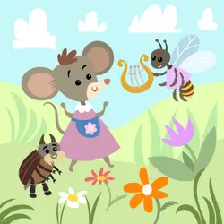 Celebrate St. Patrick's Day with this Fun Irish Tale - The Bee, the Mouse, the Harp, and the Beetle-Storytelling Podcast for Kids-Ages 4-10:E303