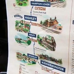 187 Steam train stops at country station