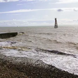 188 Rock seat on Rye Harbour beach