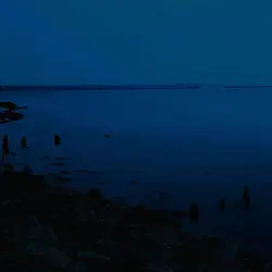 211 Nothe Fort at night - quiet swirling waves
