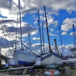 Wind over the Bridgemarsh Marina on the Dengie Peninsula