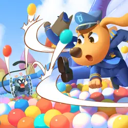 Let's Go to An Inflatable Theme Park P1丨Safety Sheriff Labrador👮