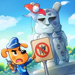 Unconscious Doodle Bear🐻丨Park Adventure🌴丨Safety Sheriff Labrador👮