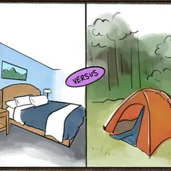 Camping vs Hotels