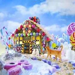 Nora asks: What if a cat ran away to a house of candy?